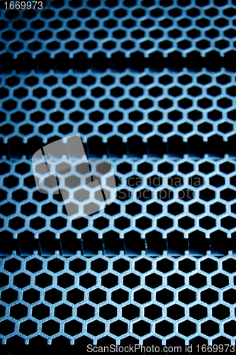 Image of abstract metallic grid