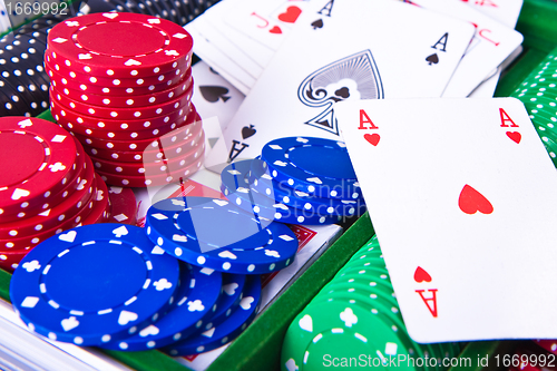 Image of poker chips with ace