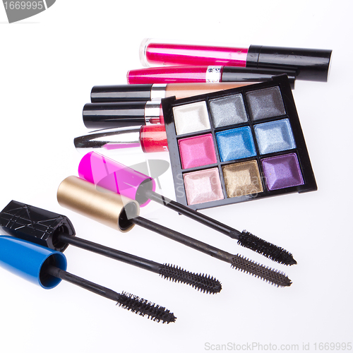 Image of makeup set isolated