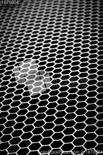 Image of abstract metallic grid