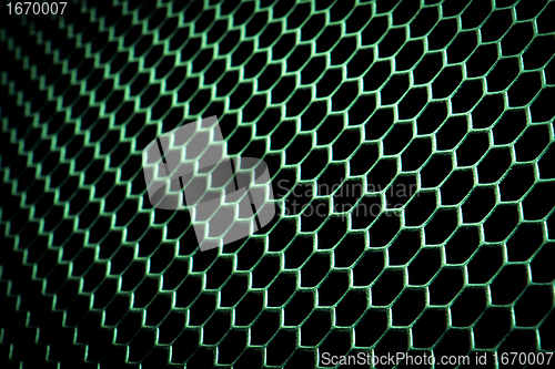 Image of abstract metallic grid