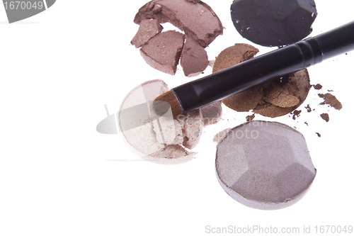 Image of multicolored crushed eyeshadows