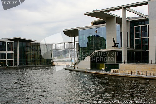 Image of Berlin governmental buildings at river spree