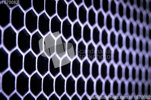 Image of abstract metallic grid