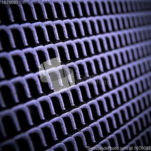 Image of abstract metallic grid