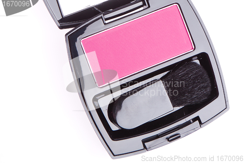 Image of compact blush with brush