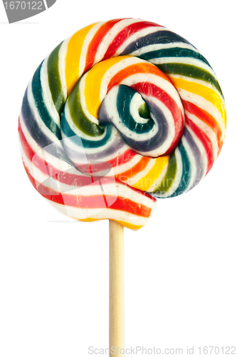 Image of tasty colorful candies on a stick