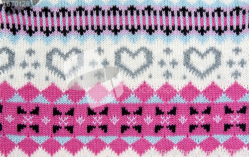 Image of knitted colored background