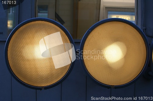 Image of two outdoor lights