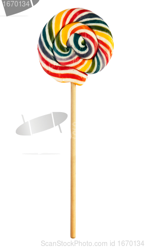 Image of tasty colorful candies on a stick