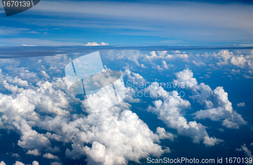 Image of clouds against the blue sky