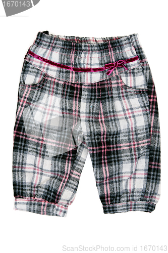 Image of children's checkered pants