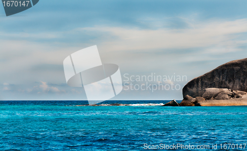 Image of Landscape with the azure sea