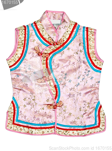 Image of Eastern baby dress with an embroidered floral pattern