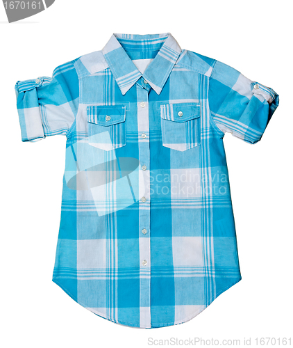 Image of blue plaid shirt