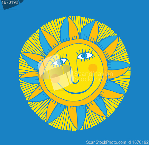 Image of abstract smiling sun