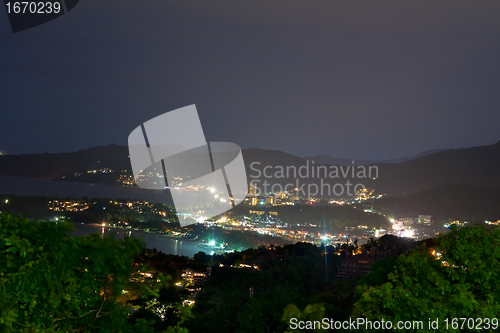 Image of night view from the viewpoint of Phuket