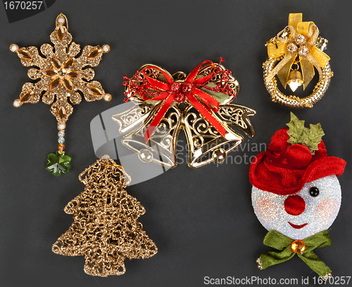 Image of Christmas ornaments and decorations