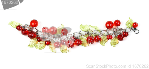 Image of Women's silver bracelet with stones