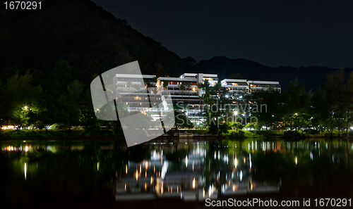 Image of hotel at night