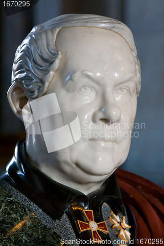 Image of marble bust of the architect Au. Montferrand