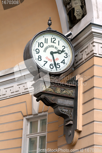 Image of The clock on the wall at the Palace Square