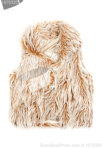 Image of beige fur vest women