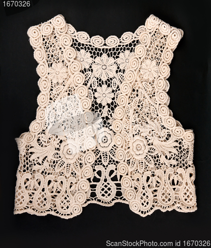 Image of knitted vest of lace