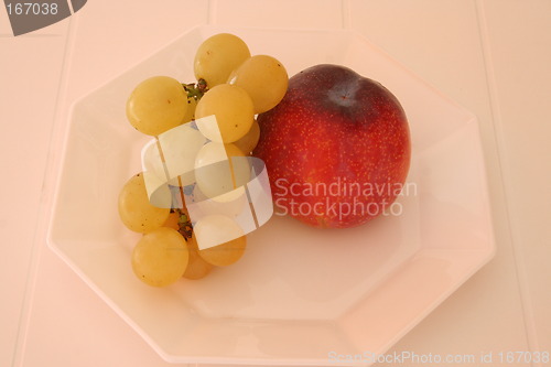 Image of Plums and grapes