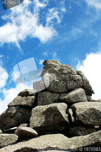 Image of Huge rocks against blue sky