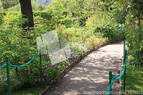 Image of flower garden in spring