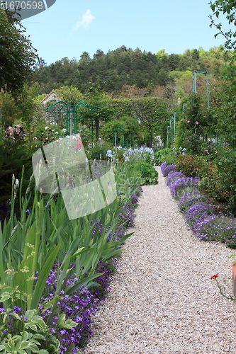 Image of flower garden in spring