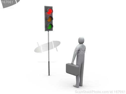 Image of Traffic Light - Business Activity Stopped.