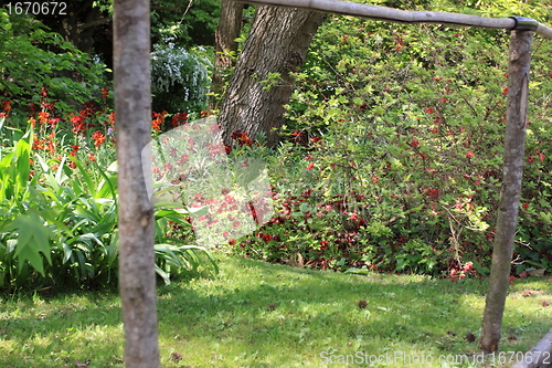 Image of flower garden in spring