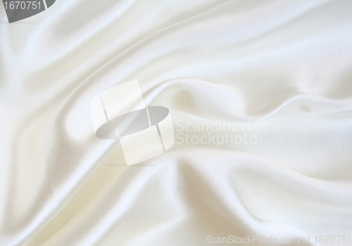 Image of Smooth elegant white silk as background