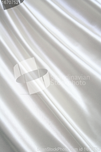 Image of Smooth elegant white silk can use as wedding background Smooth e