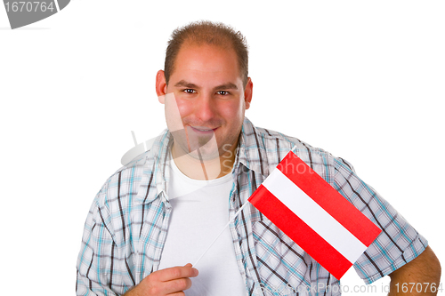 Image of Young man with australia flag