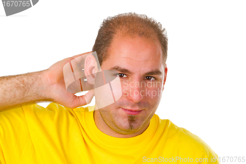 Image of Young man hard of hearing