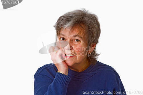 Image of Thoughtful female senior