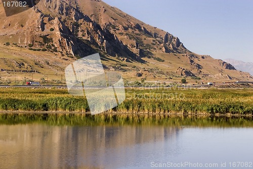 Image of Pond by the Mountain