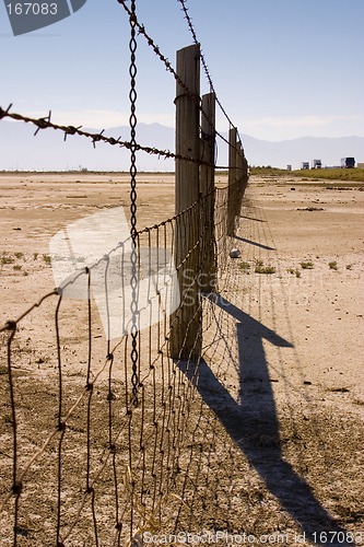 Image of Fence Under Clear Skies