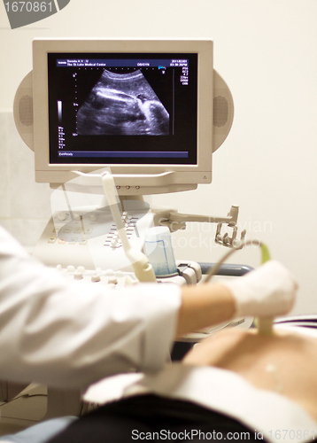 Image of medical examining by ultrasonic scan