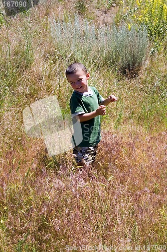 Image of Little Boy in the Prairie