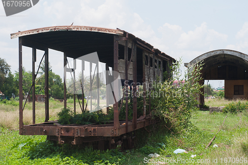 Image of Wreck of old railway car