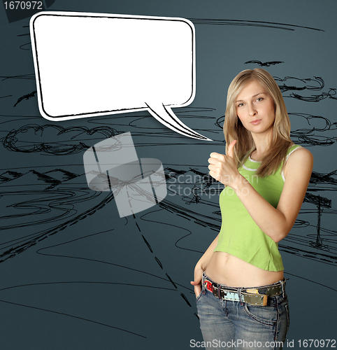 Image of young woman shows well done