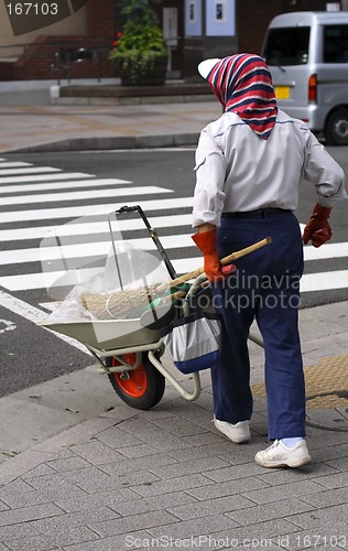 Image of Cleaning the street