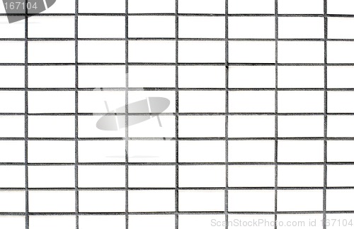 Image of White wall grid pattern