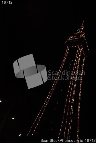 Image of blackpool tower at night
