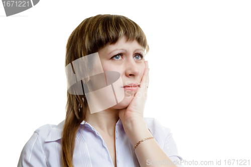 Image of young woman with a toothache