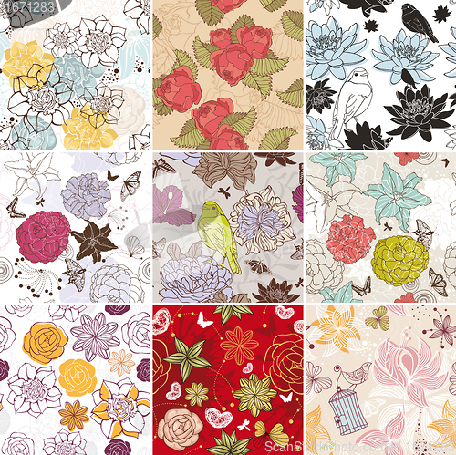 Image of seamless floral background